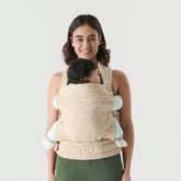 Baby Carrier for Newborns to Toddlers | Cozy Wrap with Lumbar Support | Soft Fabric, 7-35lbs Adjustable Fit | Beige Zebra Pattern